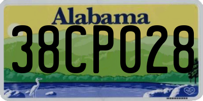 AL license plate 38CP028