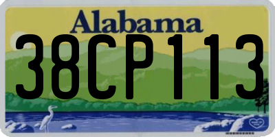 AL license plate 38CP113