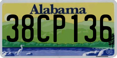 AL license plate 38CP136