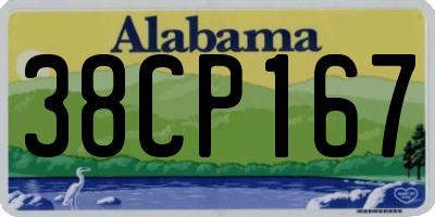 AL license plate 38CP167