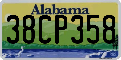 AL license plate 38CP358