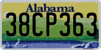 AL license plate 38CP363