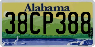 AL license plate 38CP388