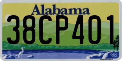 AL license plate 38CP401