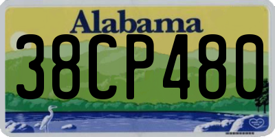AL license plate 38CP480