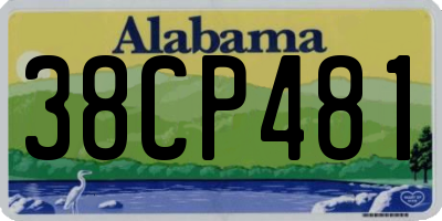 AL license plate 38CP481