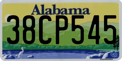 AL license plate 38CP545