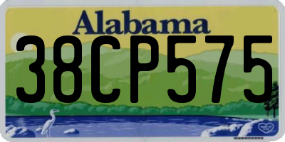 AL license plate 38CP575