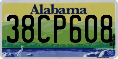 AL license plate 38CP608