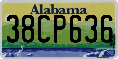 AL license plate 38CP636