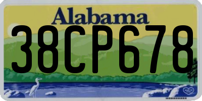 AL license plate 38CP678