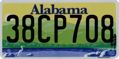 AL license plate 38CP708