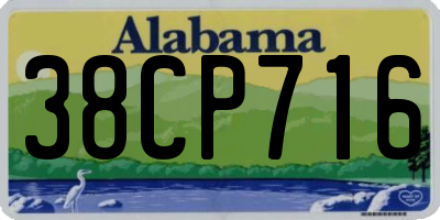 AL license plate 38CP716