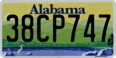 AL license plate 38CP747