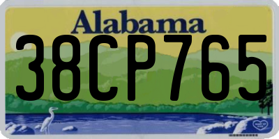 AL license plate 38CP765