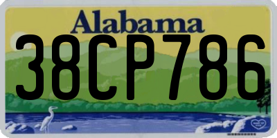AL license plate 38CP786