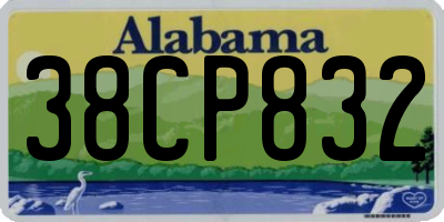 AL license plate 38CP832