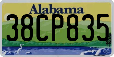 AL license plate 38CP835