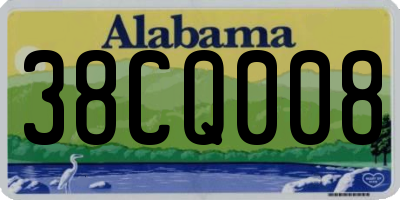 AL license plate 38CQ008