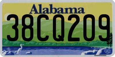 AL license plate 38CQ209