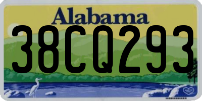 AL license plate 38CQ293