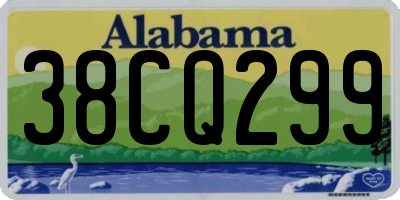 AL license plate 38CQ299