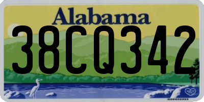 AL license plate 38CQ342