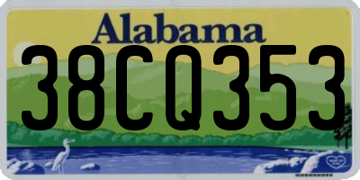 AL license plate 38CQ353
