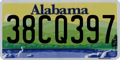 AL license plate 38CQ397