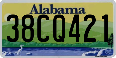 AL license plate 38CQ421