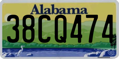 AL license plate 38CQ474
