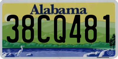 AL license plate 38CQ481