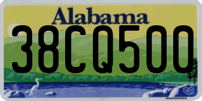 AL license plate 38CQ500