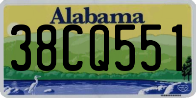 AL license plate 38CQ551