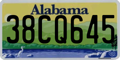 AL license plate 38CQ645