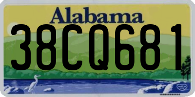 AL license plate 38CQ681