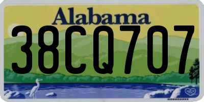 AL license plate 38CQ707