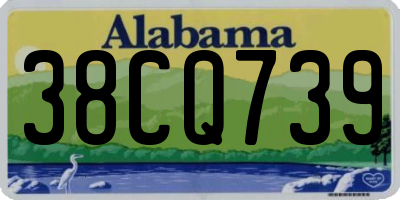AL license plate 38CQ739