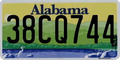 AL license plate 38CQ744