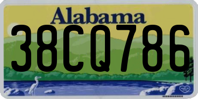 AL license plate 38CQ786