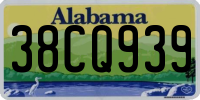AL license plate 38CQ939