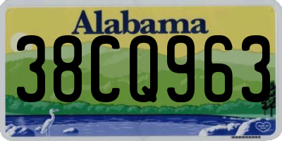 AL license plate 38CQ963