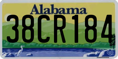 AL license plate 38CR184