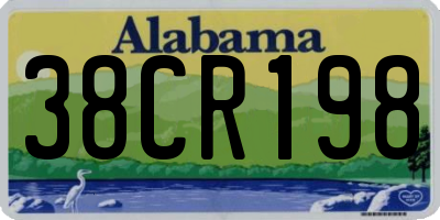AL license plate 38CR198