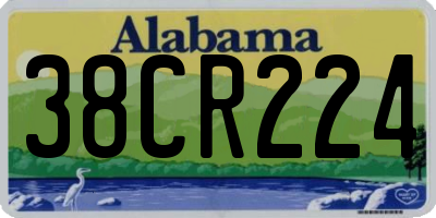 AL license plate 38CR224
