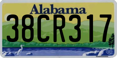 AL license plate 38CR317
