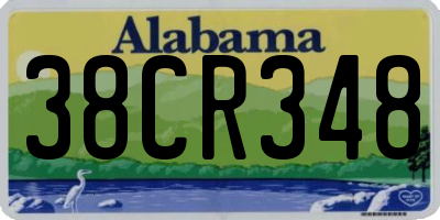 AL license plate 38CR348