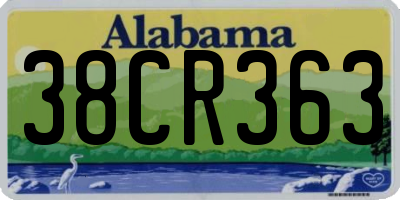 AL license plate 38CR363