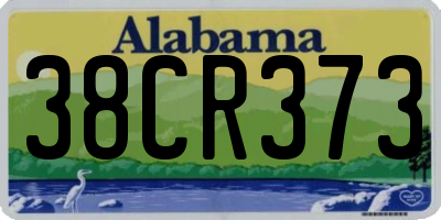 AL license plate 38CR373