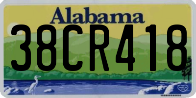 AL license plate 38CR418
